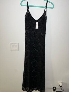 NWT Nasty Gal Lace Strappy Maxi Slip Dress